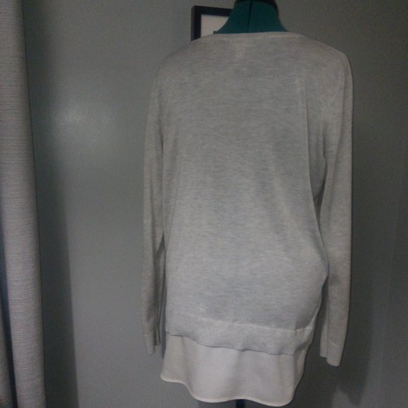 Calvin Klein Lightweight Knit 2fer Top Sz L - Picture 9 of 13